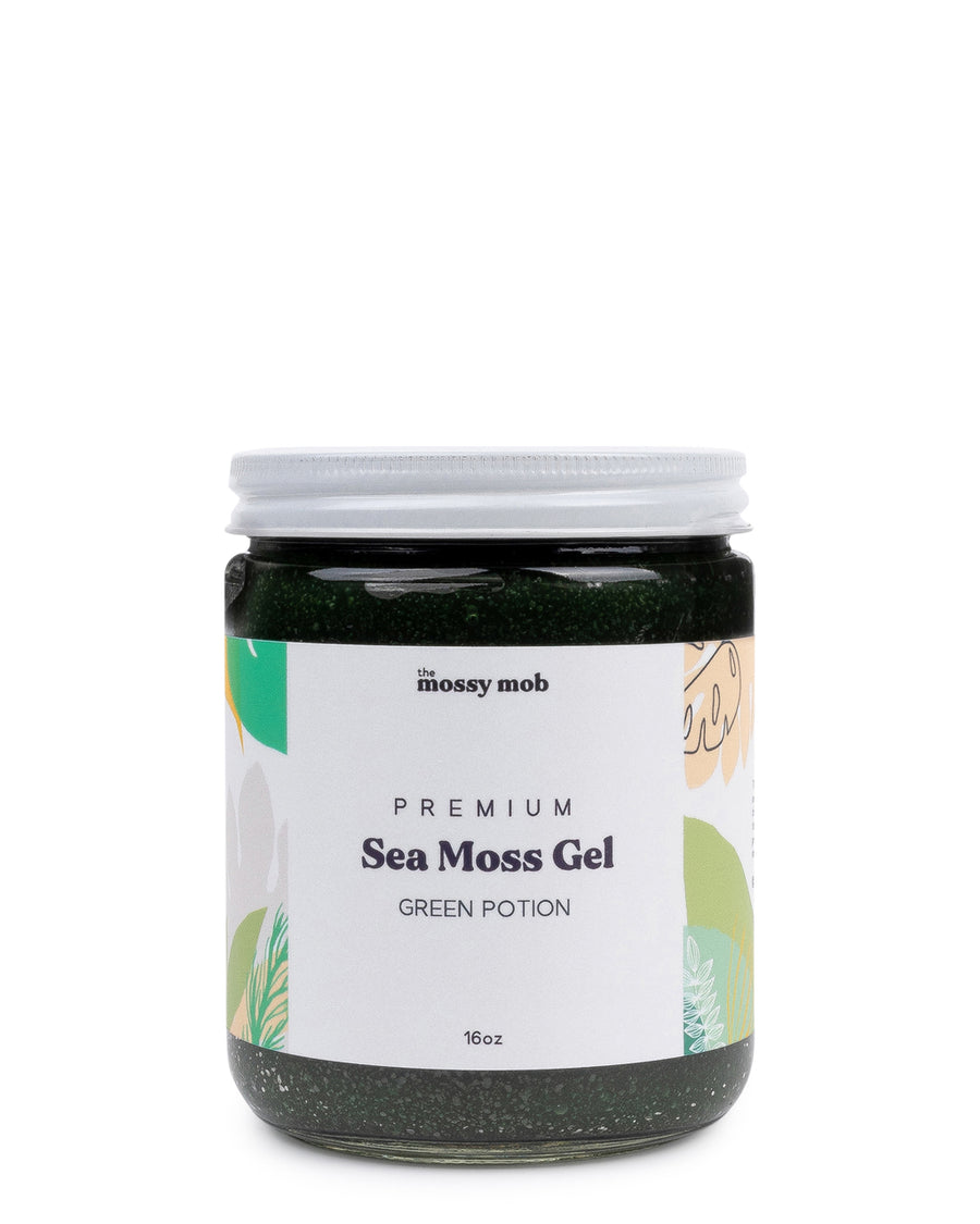Green Potion: Spirulina & Chlorophyll Wildcrafted Raw Irish Sea Moss Gel.