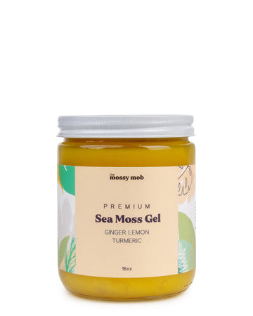 Ginger, Lemon and Turmeric Wildcrafted Raw Irish Sea Moss Gel.